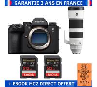 Sony A9 III + FE 200-600mm f/5.6-6.3 G OSS + 2 SanDisk 512GB Extreme PRO UHS-II SDXC 300 MB/s + Ebook '20 Techniques pour Réussir vos Photos' - Appareil Photo Professionnel