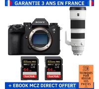 Sony A9 III + FE 200-600mm f/5.6-6.3 G OSS + 2 SanDisk 64GB Extreme PRO UHS-II SDXC 300 MB/s + Ebook '20 Techniques pour Réussir vos Photos' - Appareil Photo Professionnel