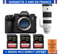 Sony A9 III + FE 200-600mm f/5.6-6.3 G OSS + 3 SanDisk 256GB Extreme PRO UHS-II SDXC 300 MB/s + Ebook '20 Techniques pour Réussir vos Photos' - Appareil Photo Professionnel