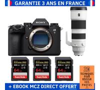 Sony A9 III + FE 200-600mm f/5.6-6.3 G OSS + 3 SanDisk 64GB Extreme PRO UHS-II SDXC 300 MB/s + Ebook '20 Techniques pour Réussir vos Photos' - Appareil Photo Professionnel