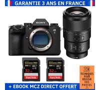 Sony A9 III + FE 90mm f/2.8 Macro G OSS + 2 SanDisk 32GB Extreme PRO UHS-II SDXC 300 MB/s + Ebook '20 Techniques pour Réussir vos Photos' - Appareil Photo Professionnel