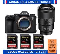 Sony A9 III + FE 90mm f/2.8 Macro G OSS + 3 SanDisk 128GB Extreme PRO UHS-II SDXC 300 MB/s + Ebook '20 Techniques pour Réussir vos Photos' - Appareil Photo Professionnel