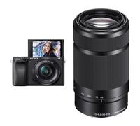 Sony Appareil photo hybride Alpha 6400 (A6400) 24,2 MP Objectifs 16-50mm & 55-210mm Noir