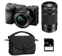 SONY ALPHA 6400 NOIR + 16-50 + 55-210 Garanti 3 ans + Sac + SD 8 Go