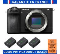 Sony Alpha 6700 ( A6700 ) + 3 Sony NP-FZ100 + Guide PDF MCZ DIRECT '20 TECHNIQUES POUR RÉUSSIR VOS PHOTOS