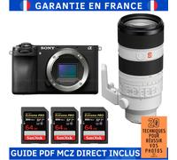 Sony Alpha 6700 ( A6700 ) + FE 70-200mm f/2.8 GM OSS II + 3 SanDisk 64GB Extreme PRO UHS-II SDXC 300 MB/s + Guide PDF MCZ DIRECT '20 TECHNIQUES POUR RÉUSSIR VOS PHOTOS