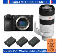Sony Alpha 6700 ( A6700 ) + FE 70-200mm f/2.8 GM OSS II + 3 Sony NP-FZ100 + Guide PDF MCZ DIRECT '20 TECHNIQUES POUR RÉUSSIR VOS PHOTOS