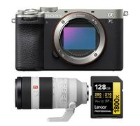 Sony Alpha A7C II Corps Argent + Sony FE 100-400 mm f4.5-5.6 GM OSS + Lexar 128 Go Professionnel 1800x UHS-II Carte mémoire SDXC