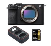 Sony Alpha a7CR Appareil photo sans miroir (noir)+Lexar 64Go carte mémoire professionnelle 2000x UHS-II SDXC+Kingma Sony NP-FZ100 LCD double USB chargeur
