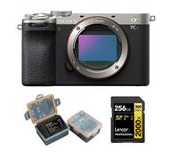 Sony Alpha a7CR (argent) Appareil photo sans miroir+carte mémoire Lexar 256Go professionnelle 2000x UHS-II SDXC+Kingma 2000 mAh (Sony NP-FZ100) batterie