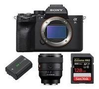 Boîtier Sony Alpha A7S III + FE 50mm f1.4 GM + batterie Sony NP-FZ100 + SanDisk 128 Go Extreme Pro SDXC UHS-II U3 300 Mo/s