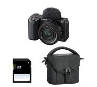 Sony appareil photo hybride alpha zv-e10 II noir + 16-50 pz + sac + sd 8 go noir