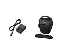 Sony BC-QZ1 Chargeur de Batterie pour NP-FZ100 (Batterie pour Appareil Photo Sony A9) & LCS-AMB Housse de Transport Souple pour Reflex et Bridge