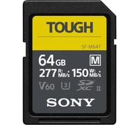 Sony Carte mémoire numérique SDHC UHS-II U3 V60 Série SF-M 64 Go - Lecture 277 Mo/s d'écriture 150 Mo/s SFM64T