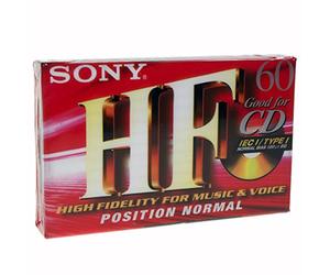 Sony Cassette audio compact Type 1 (position normal) HF 60 minutes C60HF