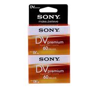 Sony Cassette MiniDV pour caméscope Sans IC Memory Blister de 2 60 mn Qualité Premium 2DVM60PR / BLI