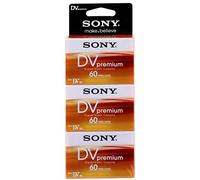 Sony Cassette MiniDV pour caméscope Sans IC Memory Pack de 3 60 mn Qualité Premium 3DVM60PR