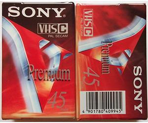 Sony Cassette VHS-C pour caméscope Qualité Premium 45 mn EC45V