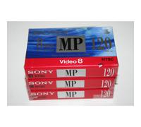 SONY Cassette Vidéo 8mm P6-120MP - 120 Minutes (pack de 3)