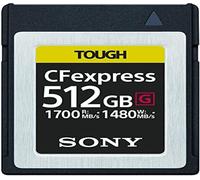 Sony CEB-G512 Carte mémoire CFexpress Ultra Rapide 512 Go 1 700 Mo/s 1 480 Mo/s