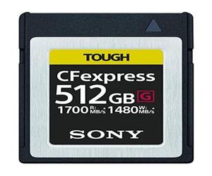 Sony CEB-G512 Carte mémoire CFexpress Ultra Rapide 512 Go 1 700 Mo/s 1 480 Mo/s