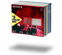 Sony ColoursMiniDisc Lot de 5 disques 74 Min Couleurs mélangées