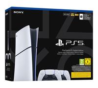 Sony Console PlayStation 5 Slim Digital avec 2 Manettes PS5 sans fil Dualsense - Blanc - Version EU