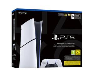 Sony Console PlayStation 5 Slim Digital avec Manette PS5 sans fil Dualsense - Blanc - Version EU