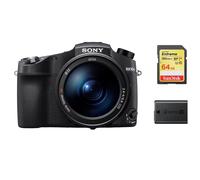 Sony DSC-RX10 IV reflex 20.1 mpix Noir + 64GB SD card + NP-FW50 Battery