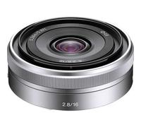Sony E 16 mm F2.8 49 mm Objectif (adapté à Sony E-mount) argent Reconditionné Bon état