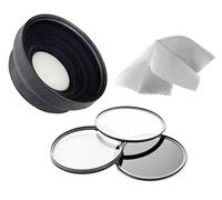 Sony Fdr-ax100 0,43 X haute définition Super Grand Angle objectif W/macro + 62 mm 3 pièces Kit de filtre + Stepping Ring 62-58 + Nwv Direct Micro Fibre Chiffon de nettoyage