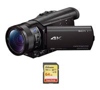 SONY FDR-AX100 4K Ultra HD Caméscope + carte SD SanDisk Extreme 64 Go