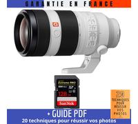 Sony FE 100-400mm f/4.5-5.6 GM OSS + 1 SanDisk 128GB UHS-II 300 MB/s + Guide PDF 20 techniques pour réussir vos photos