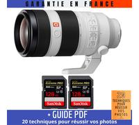 Sony FE 100-400mm f/4.5-5.6 GM OSS + 2 SanDisk 128GB UHS-II 300 MB/s + Guide PDF 20 techniques pour réussir vos photos