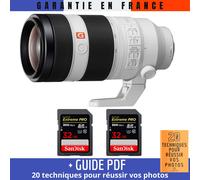 Sony FE 100-400mm f/4.5-5.6 GM OSS + 2 SanDisk 32GB UHS-II 300 MB/s + Guide PDF 20 techniques pour réussir vos photos