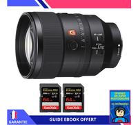 Sony FE 135mm f/1.8 GM + 2 SanDisk 64GB UHS-II 300 MB/s + Ebook 'Devenez Un Super Photographe' - Objectif Sony FE pour Sony Hybride