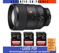 Sony FE 135mm f/1.8 GM + 3 SanDisk 64GB UHS-II 300 MB/s + Guide PDF 20 techniques pour réussir vos photos