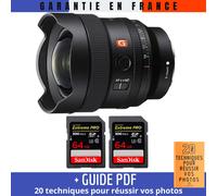Sony FE 14mm f/1.8 GM + 2 SanDisk 64GB UHS-II 300 MB/s + Guide PDF 20 techniques pour réussir vos photos