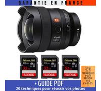 Sony FE 14mm f/1.8 GM + 3 SanDisk 32GB UHS-II 300 MB/s + Guide PDF 20 techniques pour réussir vos photos