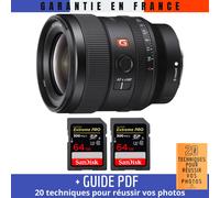 Sony FE 24mm f/1.4 GM + 2 SanDisk 64GB UHS-II 300 MB/s + Guide PDF ""20 TECHNIQUES POUR RÉUSSIR VOS PHOTOS