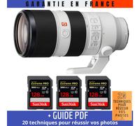 Sony FE 70-200mm f/2.8 GM OSS + 3 SanDisk 128GB UHS-II 300 MB/s + Guide PDF ""20 TECHNIQUES POUR RÉUSSIR VOS PHOTOS