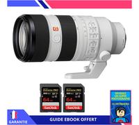Sony FE 70-200mm F2.8 GM OSS II + 2 SanDisk 64GB Extreme PRO UHS-II SDXC 300 MB/s + Ebook 'Devenez Un Super Photographe' - Objectif Sony FE pour Sony Hybride