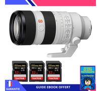 Sony FE 70-200mm F2.8 GM OSS II + 3 SanDisk 32GB Extreme PRO UHS-II SDXC 300 MB/s + Ebook 'Devenez Un Super Photographe' - Objectif Sony FE pour Sony Hybride