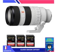 Sony FE 70-200mm F2.8 GM OSS II + 3 SanDisk 64GB Extreme PRO UHS-II SDXC 300 MB/s + Ebook 'Devenez Un Super Photographe' - Objectif Sony FE pour Sony Hybride