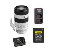 Sony FE 70-200mm f4 Macro G OSS II (SEL70200G2) + Sony 80GB CFexpress Type A TOUGH Memory Card+ Kingma 2000mAh Battery (Sony NP-FZ100) + Kingma Sony NP-FZ100 LCD Dual USB charger