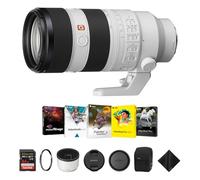 Sony FE Objectif 70-200 mm f/2.8 GM OSS II pour monture E - Objectif professionnel plein cadre avec filtre de protection UV 77 mm, carte mémoire Extreme Pro 64 Go, kit logiciel Corel et chiffon de