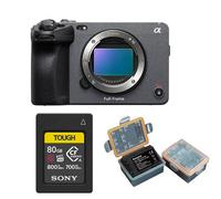 Sony FX3A Caméra Boîtier + Kingma 2000 mAh (Sony NP-FZ100) batterie + Sony 80GB Tough CFexpress Type A 800MB/s