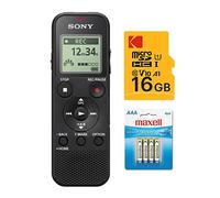 Sony ICD-PX370 Lot de 3 dictaphone numérique avec carte microSDHC 16 Go et adaptateur