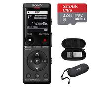 Sony ICD-UX560 Enregistreur vocal numérique stéréo SD Card Bundle + Hard Case