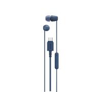 Sony IER-EX15C avec Micro - Écouteurs filaires USB-C pour Android, iPhone, Ordinateur Portable et PC - Câble Anti-enchevêtrement - Parfaits pour Les Voyages et Une Utilisation Quotidienne - Bleu